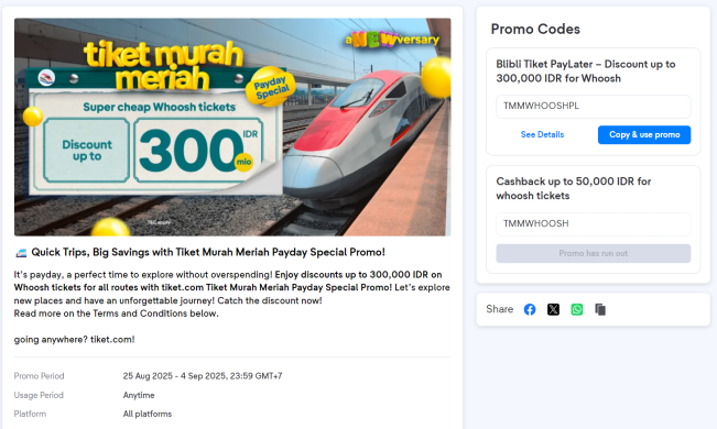 Promo Whoosh 25 Agustus.